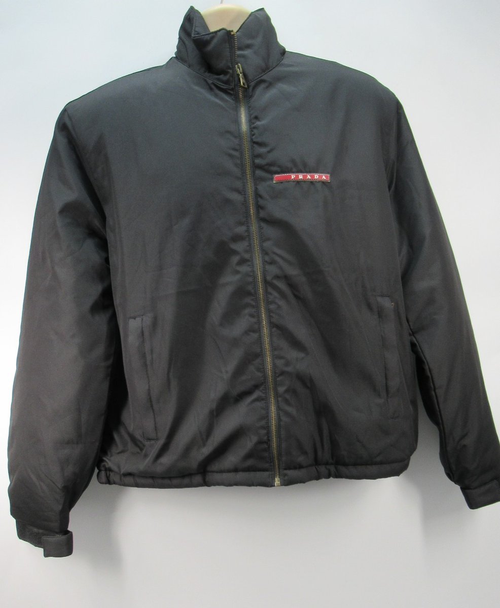 Prada Men's Black Polyester Jacket Coat SGV499 Size M | eBay