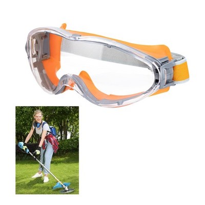 UXIETIN Mowing Goggles, Anti Fog Scratch Resistant, Eye One Size, Orange 