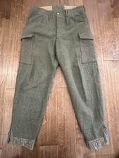 VTG Swedish Cargo Army Wool Military Pants Trousers sz 104 Approx 36x34 Hunting