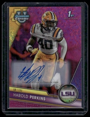 2023 #41 Harold Perkins Chrome Auto Fuschia Mini-Diamond Refractor 45/150