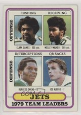 1980 Topps Team Leaders Clark Gaines Wesley Walker Burgess Owens Joe Klecko 2k3