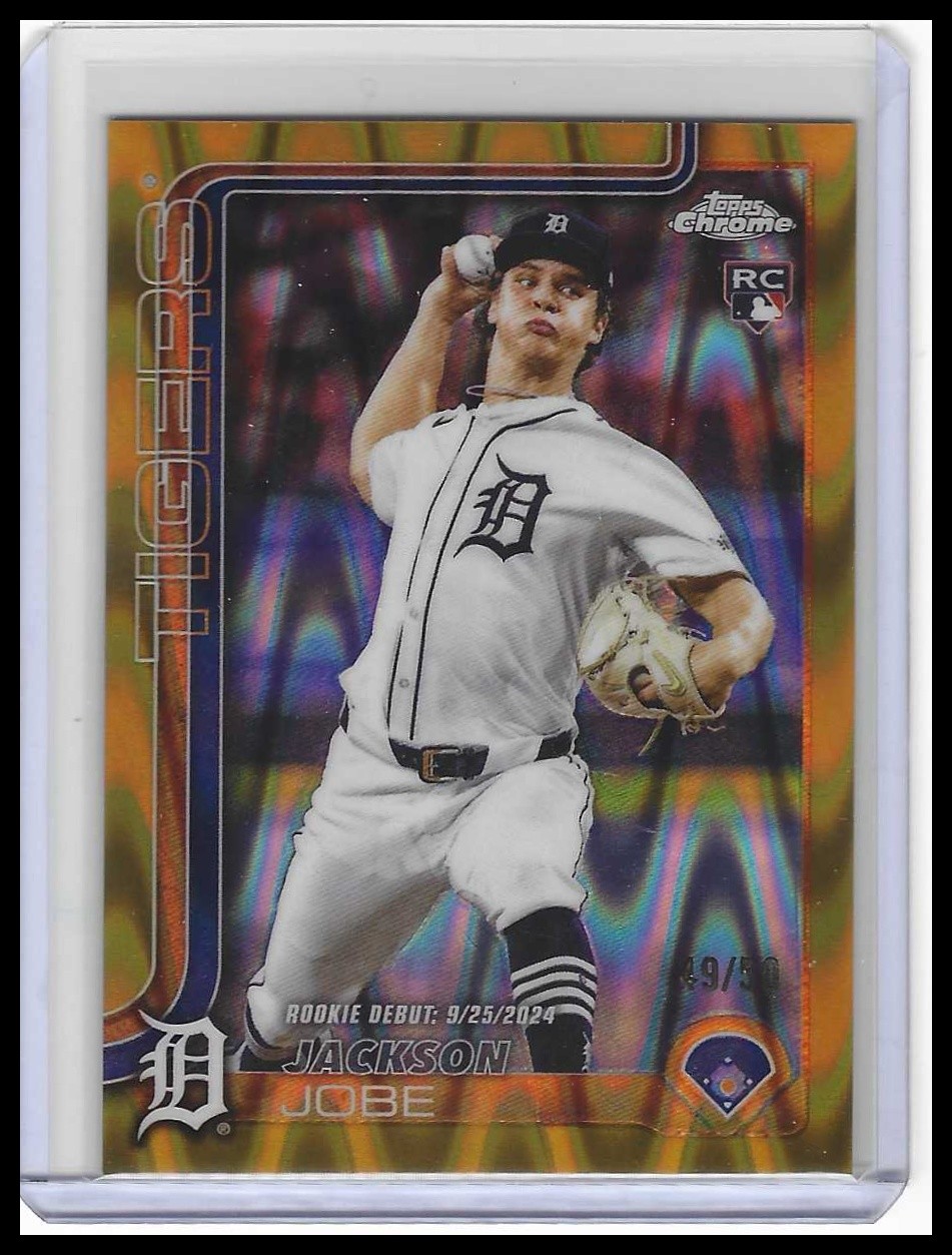 2025 Topps Chrome Update #USC48 Jackson Jobe Gold Wave Refractors #/50