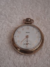 Lovely Vintage 1970 Smiths Goldtone Pocket Watch Serviced New Crystal 479