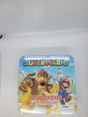 USAopoly Super Mario Vs Bowser Checkers And Tic Tac Toe Game Set NEW SEALED 