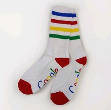 Google Logoed Promotional Socks Mid Calf Crew One Size; New 