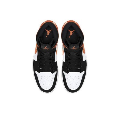 Jordan Air Jordan 1 Mid Shattered Backboard White Orange 554724