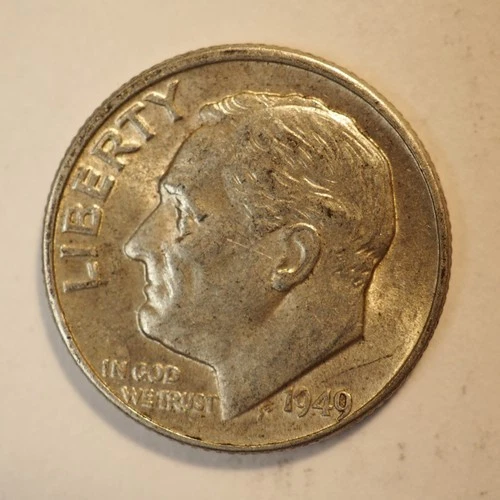 1949 **D ** ROOSEVELT SILVER DIME ** ** FREE SHIPPING! C1082