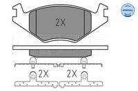 Meyle 025 208 8719 Bremsbelagsatz, Scheibenbremse FüR Seat Vw
