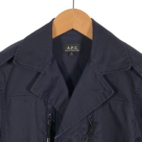 Appesey A.P.C. Military Jacket Long Sleeve Plain Navy Blue S Arpacey Used 62068c - Picture 4 of 7