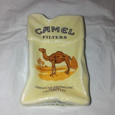 vintage camel crumpled ceramic ashtray size 9cm×5.8cm- no shipping to USA