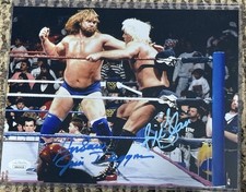 Ric Flair And Hacksaw Jim Duggan Signed Autographed Photo JSA WWF WCW WWE