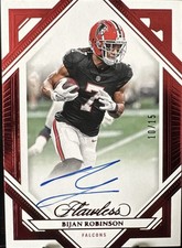 2023 Flawless Ruby Bijan Robinson Rookie Frame Signatures Rookie AUTO /15 RC