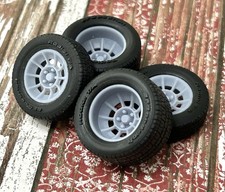 124 Scale 15-inch Amer. Racing Vector Resin Wheels W Wide Rear Tires