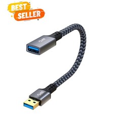 Flexible Braided USB 3.0 Extension Cable 1FT - Ideal for High-Speed Connections