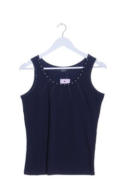 ADAGIO Basic Top Damen Top Gr. DE 38 blau Casual-Look