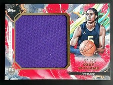 2024 Topps Inception Cody Williams Rookie Jumbo Relic Red /75 #RJR-CW RC Jazz