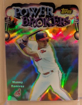 1999 Topps POWER BROKERS REFRACTOR #18 Manny Ramirez RARE DIE CUT INSERT