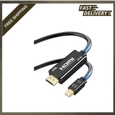 4K Mini DisplayPort to HDMI Cable 3ft UHD Thunderbolt to HDMI Cord for MacBook