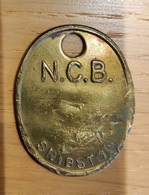 Miner's Colliery Pit Check Tally Medaille markiert NCB Snibston