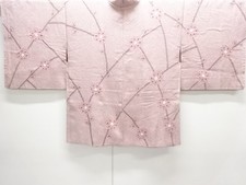 7640640: JAPANESE KIMONO JAPANESE HAORI / ALL SHIBORI / BRANCH FLOWER