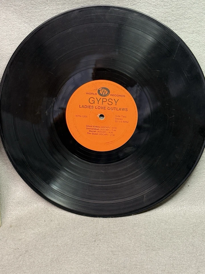VINTAGE GYPSY 'LADIES LOVE OUTLAWS' VINYL LP WORLD RECORDS NTN-1205 - Image 4 of 4