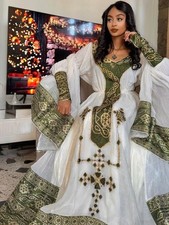 Traditional Ethiopian Habesha Libs Dress Women's Cultural Clothing