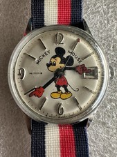 Helbros Mickey Mouse Vintage Watch, Fabric Band