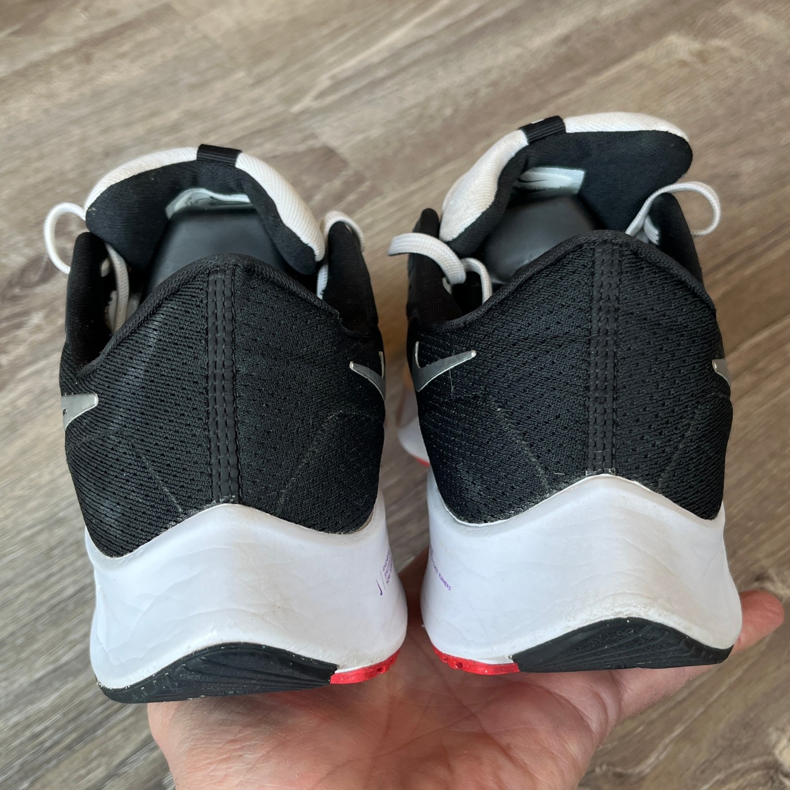 Nike Air Zoom Pegasus 38 Running Shoes White Black Womens 11 UK 8.5 EU 43 thumbnail 7