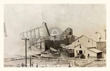 OKLAHOMA Picher Mine Ghost Town Ottawa County RPPC Photo Postcard COPY