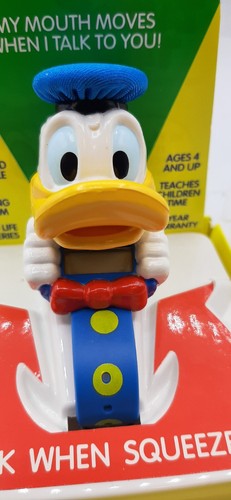 Vintage Disney Donald Duck Talking Time Retro 90s Watch Opened Sounds Fun NIB - Picture 2 of 6