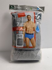 Hanes Ultimate Men's Tagless Briefs 7 Pack - XL 40-42 - Gray/Black Multi NEW
