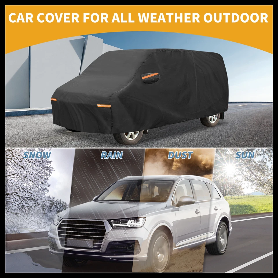 Автомобильный чехол всепогодный для Ford E-Series черный 190T-PU с левой молнией новый - Изображение 2 из 4