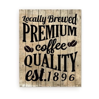 Premium Quality Coffee Farmhouse Style Wood Wall Decor Sign