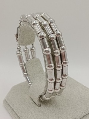 Mehrfädig Armband Silber massiv 33g Shine 925 Navajo Stil Indianer