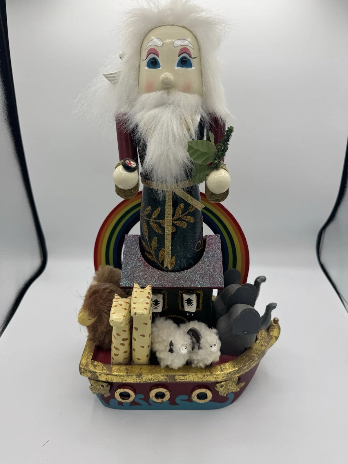 Vtg Bombay Noahs Ark Nutcracker With Animals