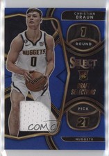 2022 Select Draft Selections Memorabilia Blue Prizm 41/75 Christian Braun 12s2