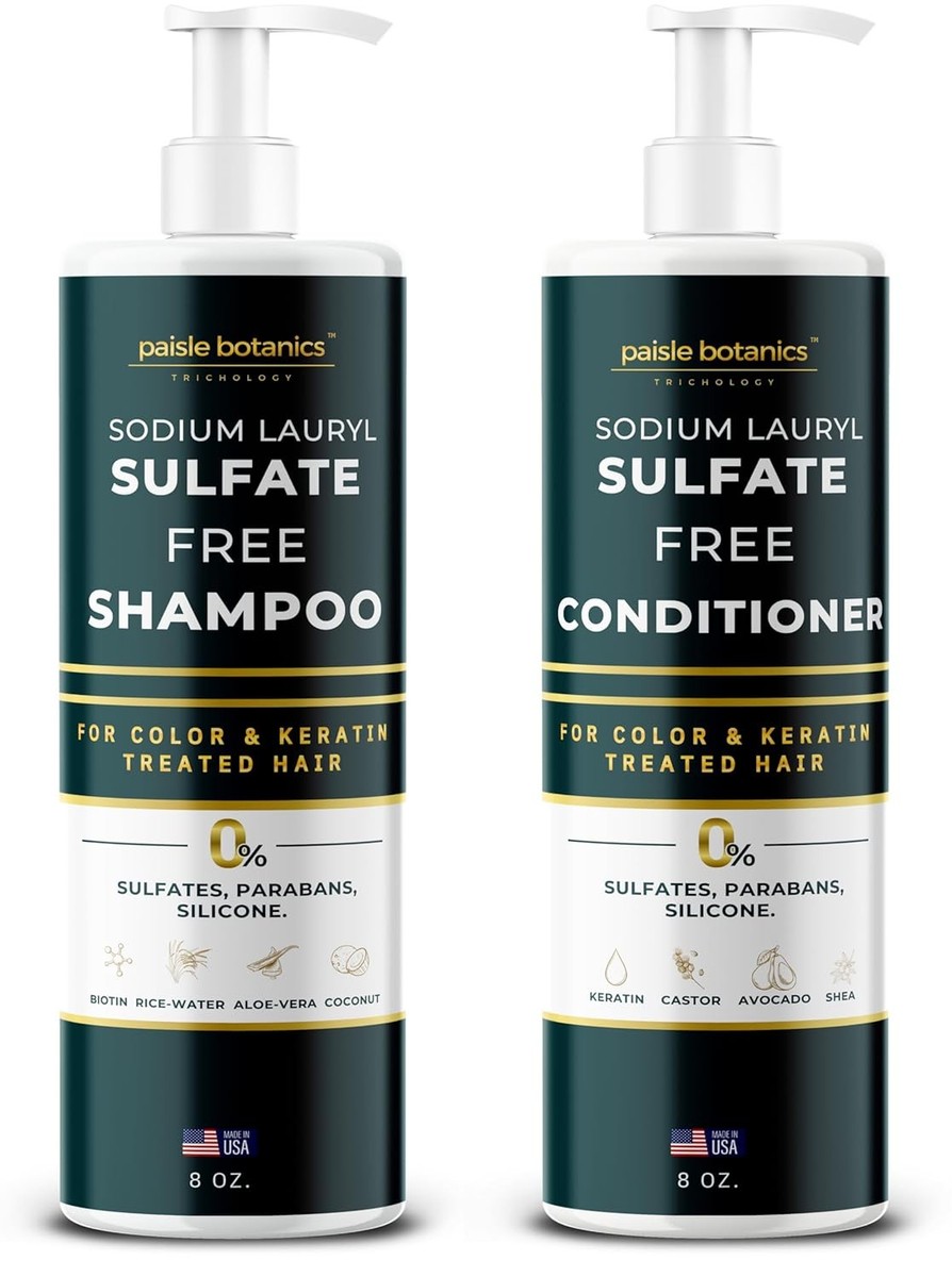 Sodium Lauryl Sulfate Free Shampoo and Conditioner Set For Color