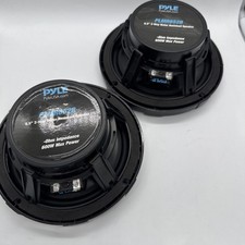 Pyle 6.5" Waterproof 600W Marine 2-Way Speakers Black, Pair - BROKEN
