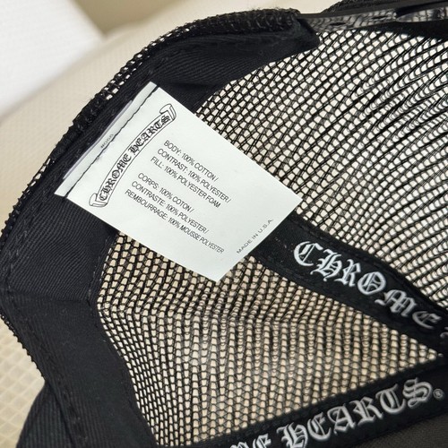 Chrome Hearts CH HollyWood Trucker Cap London Exclusive “Black/Black” - One Size - Picture 6 of 9