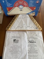 Cítara de madera ~ arpa para regazo ~ hojas de canciones ~ clásicos para niños ~ patriótica ~ religiosa