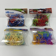 Silly Bandz Shapes Elastic Bracelets 24 in a pack BRAND NEW Lot of 4