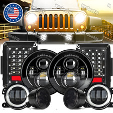 New For Jeep Wrangler Jk 2007-18 Led Headlights Tail Light Fog Turn Signal Lamp