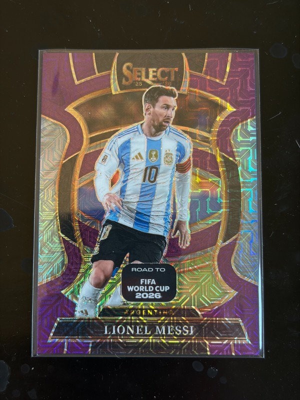 Panini Select 2025-26 Lionel Messi Purple Mojo Terrace Prizm FIFA World Cup