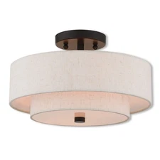 Livex Lighting 51083-92 Claremont Semi-Flush Mount English Bronze
