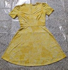 MICHAEL Michael Kors Paisley Empire Waist Dress Saffron Yellow P/S