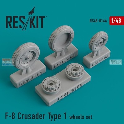 RESRS480164 1:48 ResKit F-8 Crusader Type 1 Wheels Set