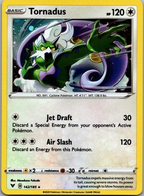Tornadus - (Cosmos Holo) 142/185 Blister Exclusives Promo Holo NM