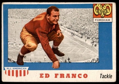 1955 Topps All American #58 ED FRANCO (B)  VG-VG+ (Light Wrinkle)