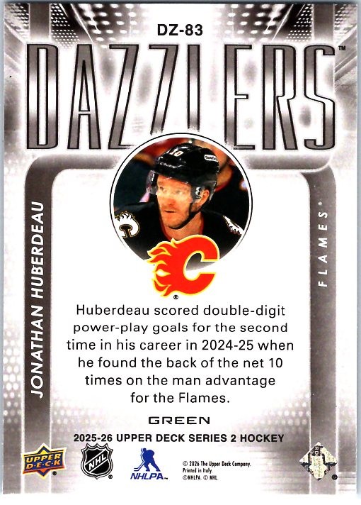 2025-26 Upper Deck #DZ-83 Jonathan Huberdeau Dazzlers Green | eBay