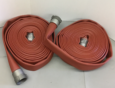 #ad 2PK All American Hose HFX25X50R25N High Pressure Red Rubber Fire Hose M19 $300.00